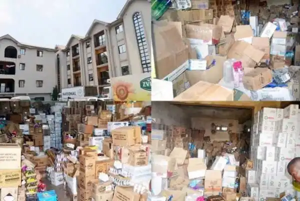 Storey Buildings With Goods Expired As At 2004 Busted In Lagos (Photos)